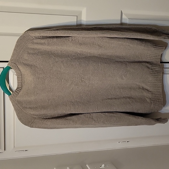 Scott & Fox Men's Soft Brown 100% Lambs Wool V-Neck Pullover Sweater Size Large - Picture 4 of 4